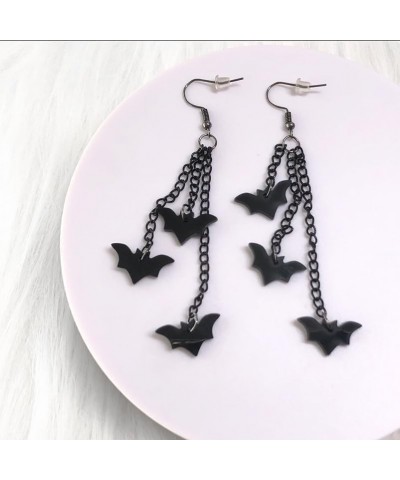 2 Pairs Halloween Earrings Bat Spider Pumpkin Skull Spooky Ghost Gothic Party Dangle Earrings Cute Funny Long Chain Tassel Fo...