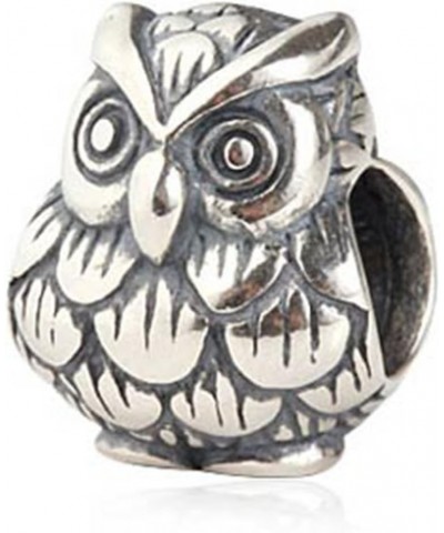 Owl Charm 925 Sterling Silver Bird Charm Animal Charm Graduation Charm Anniversary Charm for Pandora Charms Bracelet(D) B $11...