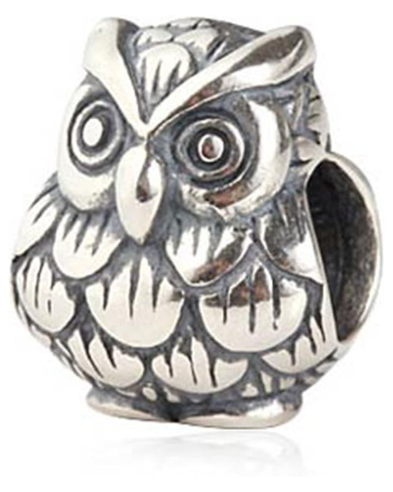 Owl Charm 925 Sterling Silver Bird Charm Animal Charm Graduation Charm Anniversary Charm for Pandora Charms Bracelet(D) B $11...