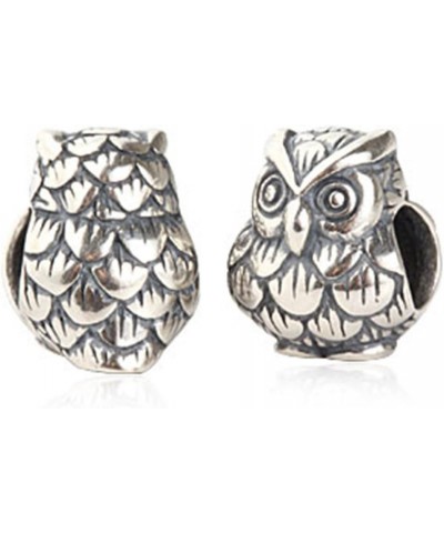 Owl Charm 925 Sterling Silver Bird Charm Animal Charm Graduation Charm Anniversary Charm for Pandora Charms Bracelet(D) B $11...