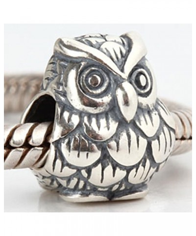 Owl Charm 925 Sterling Silver Bird Charm Animal Charm Graduation Charm Anniversary Charm for Pandora Charms Bracelet(D) B $11...