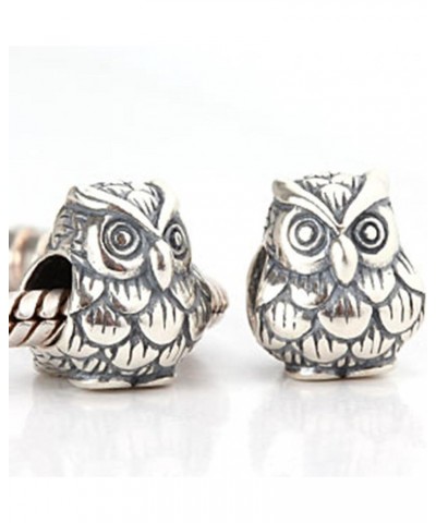 Owl Charm 925 Sterling Silver Bird Charm Animal Charm Graduation Charm Anniversary Charm for Pandora Charms Bracelet(D) B $11...