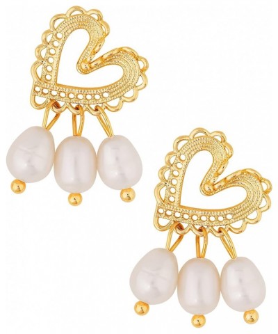 Gold Plated Butterfly Heart Earrings for Women, Teen Girl Gift Accessories Trendy Stuffs 3 B11 $7.53 Earrings