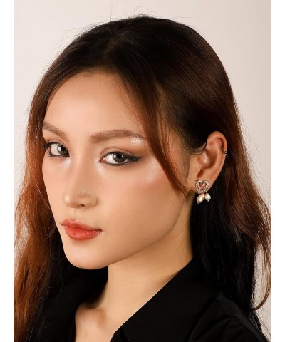 Gold Plated Butterfly Heart Earrings for Women, Teen Girl Gift Accessories Trendy Stuffs 3 B11 $7.53 Earrings