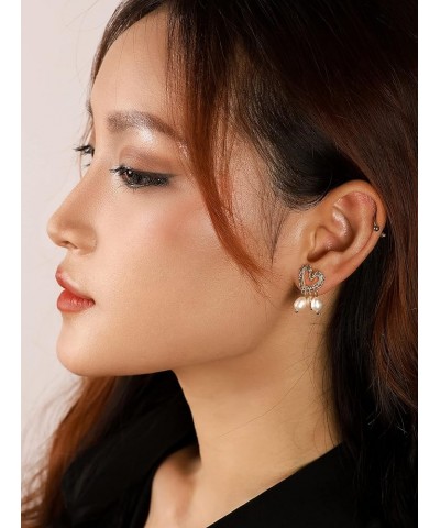 Gold Plated Butterfly Heart Earrings for Women, Teen Girl Gift Accessories Trendy Stuffs 3 B11 $7.53 Earrings