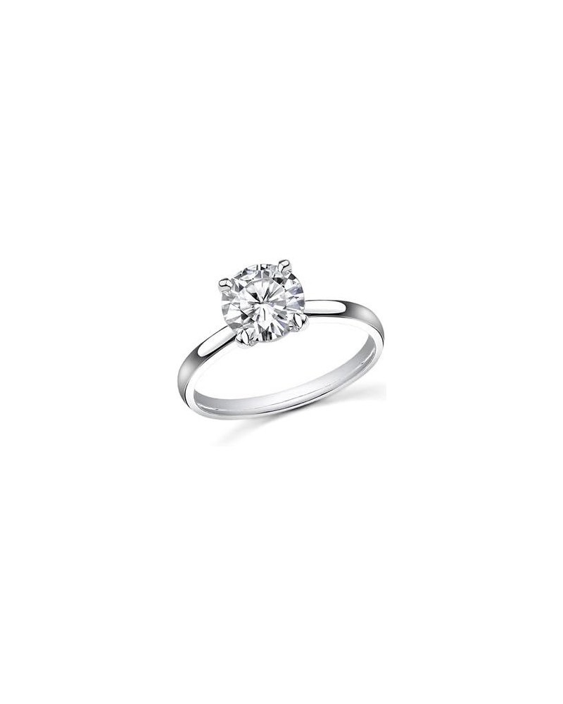 14K White Gold 1-5 Carat Lab Grown Solitaire Round 4 Prong Cut IGI Certified Diamond Engagement Ring (F-G Color VS1-VS2) $206...