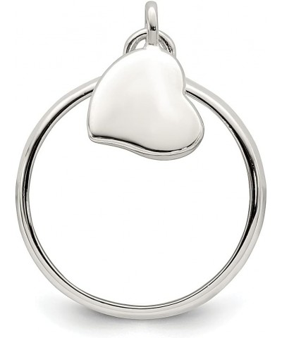 925 Sterling Silver Dangle Heart Ring Love Fine Jewelry For Women Gifts For Her $40.40 Rings