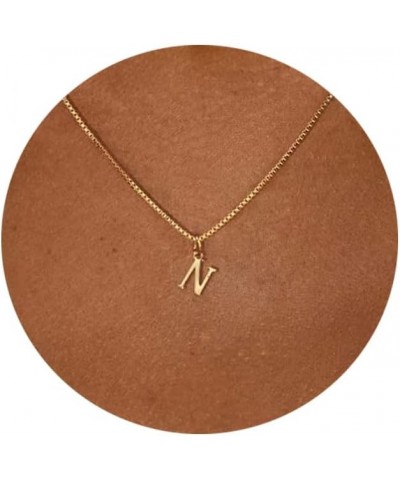 Simple Choker Jewelry Plated Gold Initial Necklaces Presents for Women,Trendy Cute Dainty Tiny Letter A-Z Personalized Name P...