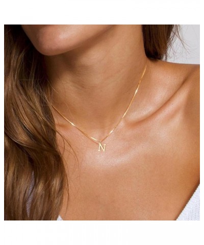 Simple Choker Jewelry Plated Gold Initial Necklaces Presents for Women,Trendy Cute Dainty Tiny Letter A-Z Personalized Name P...