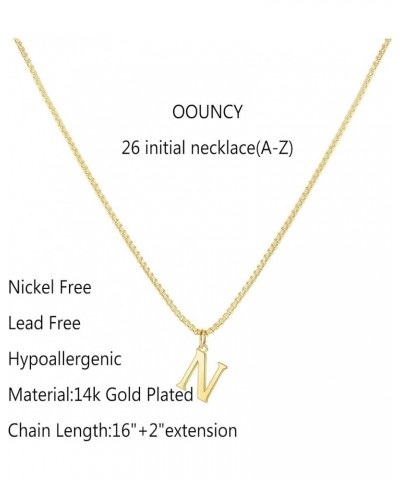 Simple Choker Jewelry Plated Gold Initial Necklaces Presents for Women,Trendy Cute Dainty Tiny Letter A-Z Personalized Name P...