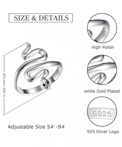 925 Sterling Silver Snake Ring for Women - Whether You Snakes Lovers or Not, Personalized Fashion Jewelry is Worth Having Sil...