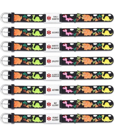 Medical Alert Bracelets for Women kids Cute Cartoon Emergency ID bracelets Thoughtful Gift to boy and girls Black asthma $14....