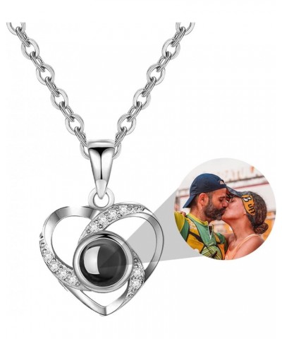 Personalized Photo Necklace Projection Necklace with Picture Inside -Sterling Silver Custom Photo Projection Necklace-Custom ...