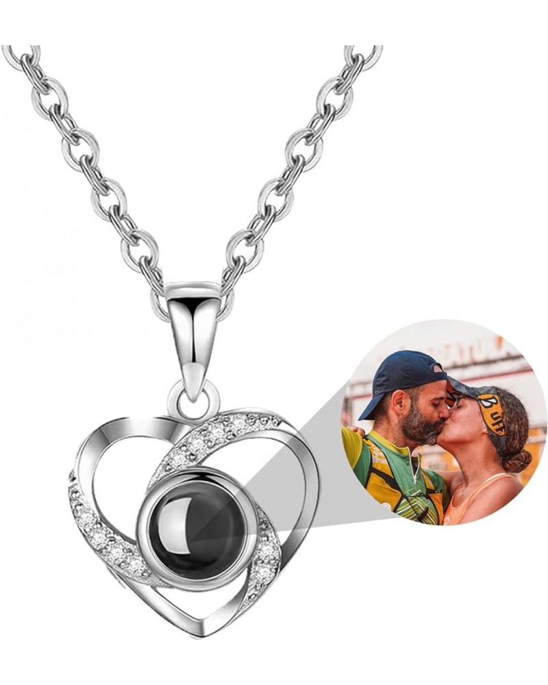 Personalized Photo Necklace Projection Necklace with Picture Inside -Sterling Silver Custom Photo Projection Necklace-Custom ...