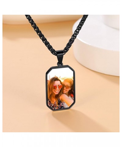 Picture Necklace Personalized Custom Dog Tag/Disc/Heart Pendant Picture Jewelry Engraved Memory Chain with Photo Name Customi...