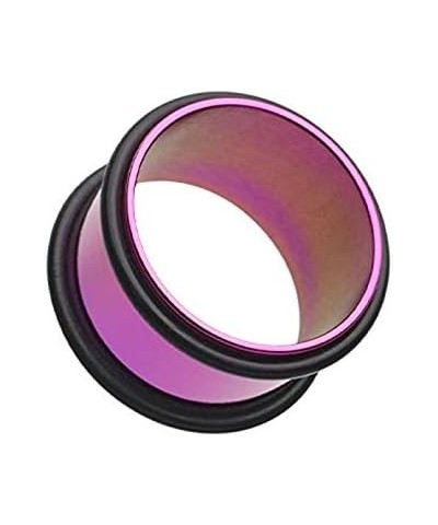 Colorline No Flare Ear Gauge Tunnel Plug 10 GA (2.4mm), Purple $11.01 Body Jewelry