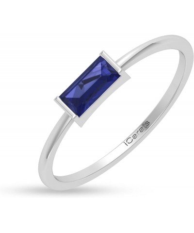 925 Sterling Silver Real Gemstone Ring For Women Stackable Statement Ring Band Jewelry 12. December - Tanzanite $51.29 Rings