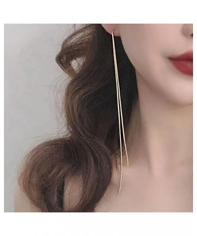 Rhinestone Earrings Dangling Long Fringe Earrings Boho Tassel Chandelier Earrings for Women Girls silver1 $7.07 Earrings