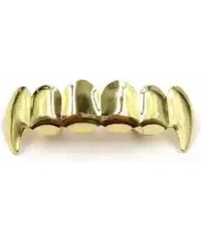 Teeth Grillz 14k Gold Plated Top and Bottom Grills Set Shiny Hip Hop Teeth Grillz + Extra Molding Bars 1pcs gold color A styl...