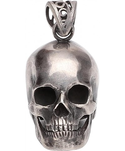 Skull Pendant Charm for Necklace Bracelet 925 Sterling Silver Handcrafted Gothic Rock Punk Diablo Biker Retro [Standard 60060...