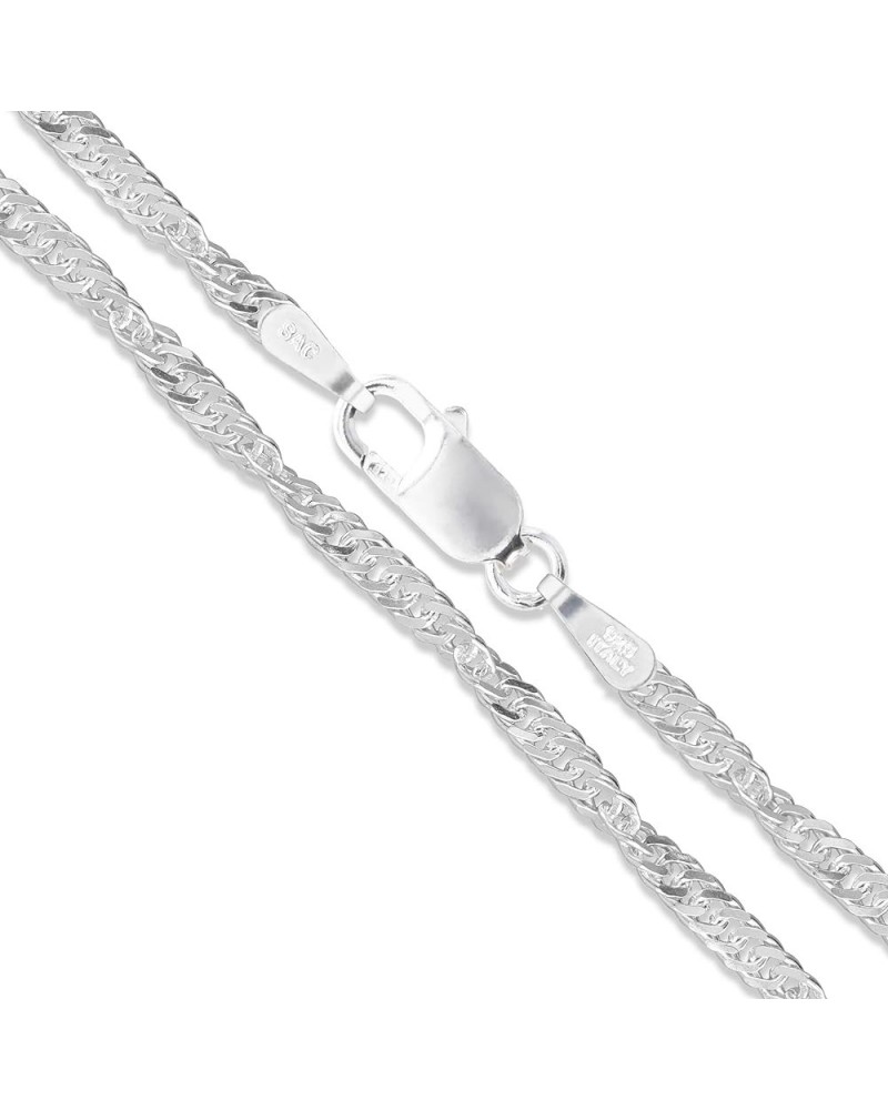 Sterling Silver Singapore Rope Chain 925 Italy Twisted Curb Necklace 2.4mm Length 30 Inches $6.59 Necklaces