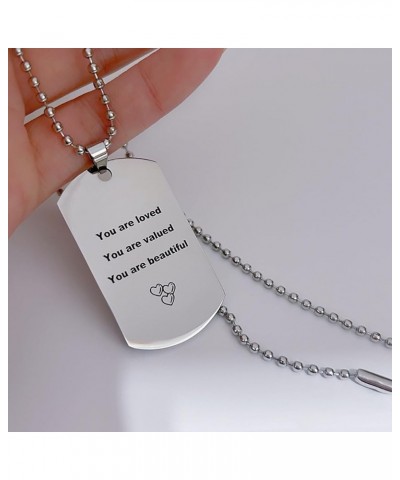 Religious Prayer Necklace Dog Tag Necklace for Men Bible Verses Cross Jewelry Baptismal Faith Bible Revelations Inspirational...