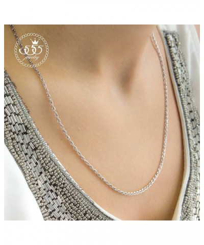 Stainless Steel Hypoallergenic Twisted Singapore Rope Chain Necklace Silver 24.0 Inches $8.99 Necklaces