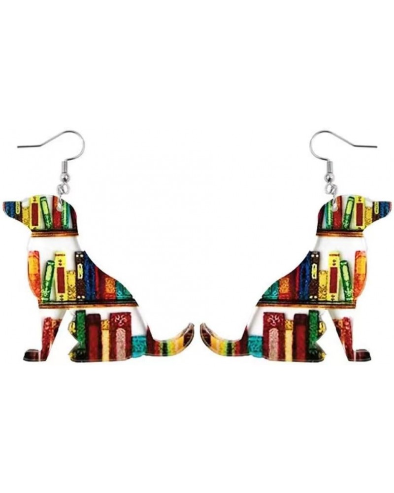 Book Earrings Acrylic New Year Reader Gifts for Teen Girls Women Jewelry Cute Animal Drop Earrings for Book Lover Dog $8.24 E...