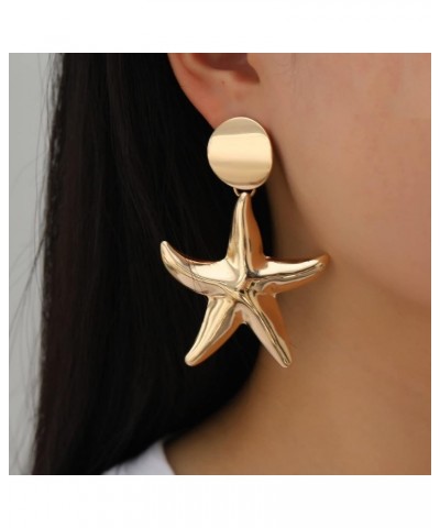 Starfish Earrings for Women Dangle Earrings for Girls Fashion Jewelry for Party Prom Earrings GOLD $7.79 Earrings