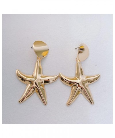 Starfish Earrings for Women Dangle Earrings for Girls Fashion Jewelry for Party Prom Earrings GOLD $7.79 Earrings