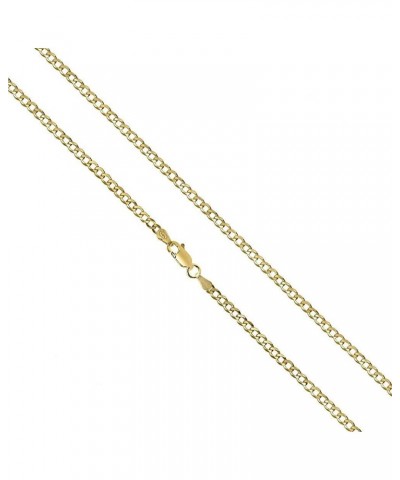 10K Gold 2.25,2.5MM Curb/Cuban Chain Necklace, 10K Gold Chain, 10K Dainty Necklaces 20.0 Inches 2.5MM $50.16 Necklaces