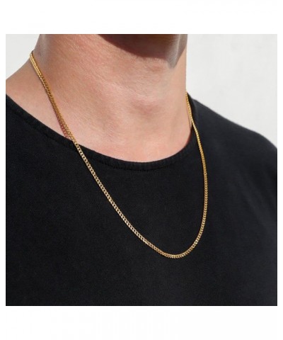 10K Gold 2.25,2.5MM Curb/Cuban Chain Necklace, 10K Gold Chain, 10K Dainty Necklaces 20.0 Inches 2.5MM $50.16 Necklaces