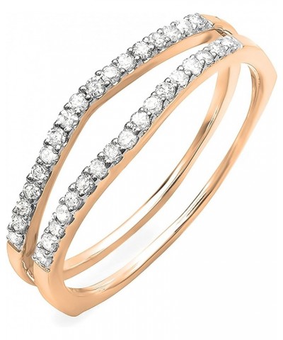 Round White Diamond Enhancer Guard Wedding Band for Women (0.25 ctw, Color I-J, Clarity I2-I3) in 10K Gold 10K Rose Gold $175...