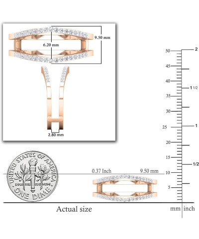 Round White Diamond Enhancer Guard Wedding Band for Women (0.25 ctw, Color I-J, Clarity I2-I3) in 10K Gold 10K Rose Gold $175...