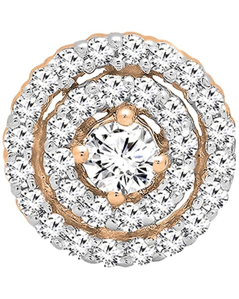 Round White Diamond Ladies Flower Cluster Stud Earring (Only 1pc), 18K Gold Rose Gold 0.16 carats $100.25 Earrings