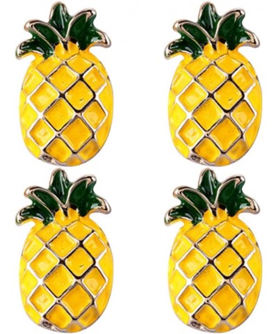 4pcs Girl Jewelry Pin Jewelry Brooch Fruit Brooch Collar Pin Pineapple Brooch Accessories for Women Dress Badge Pin Enamel La...