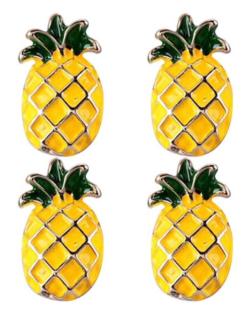 4pcs Girl Jewelry Pin Jewelry Brooch Fruit Brooch Collar Pin Pineapple Brooch Accessories for Women Dress Badge Pin Enamel La...