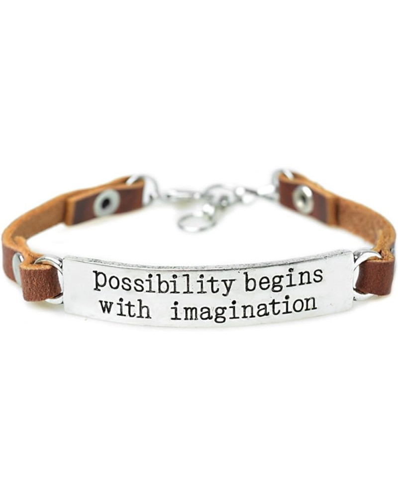 Leather Bracelets for Women Pulseras para Mujer Inspirational Gifts for Women Teens Engraved Ornament Boho Jewelry for Women ...