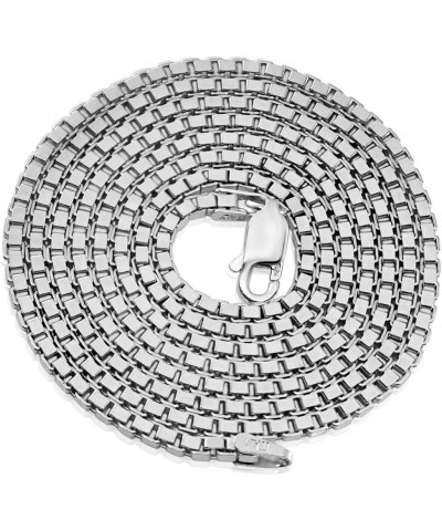 BOX CHAIN – 925 Sterling Silver Italian Necklace Thickness 1.9MM – Length 18" to 30 18.0 Inches 1.9MM $44.10 Necklaces