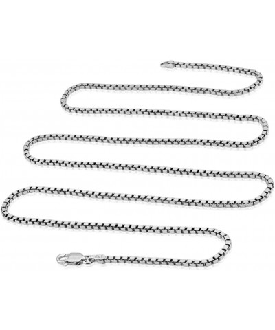 BOX CHAIN – 925 Sterling Silver Italian Necklace Thickness 1.9MM – Length 18" to 30 18.0 Inches 1.9MM $44.10 Necklaces