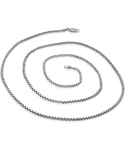 BOX CHAIN – 925 Sterling Silver Italian Necklace Thickness 1.9MM – Length 18" to 30 18.0 Inches 1.9MM $44.10 Necklaces