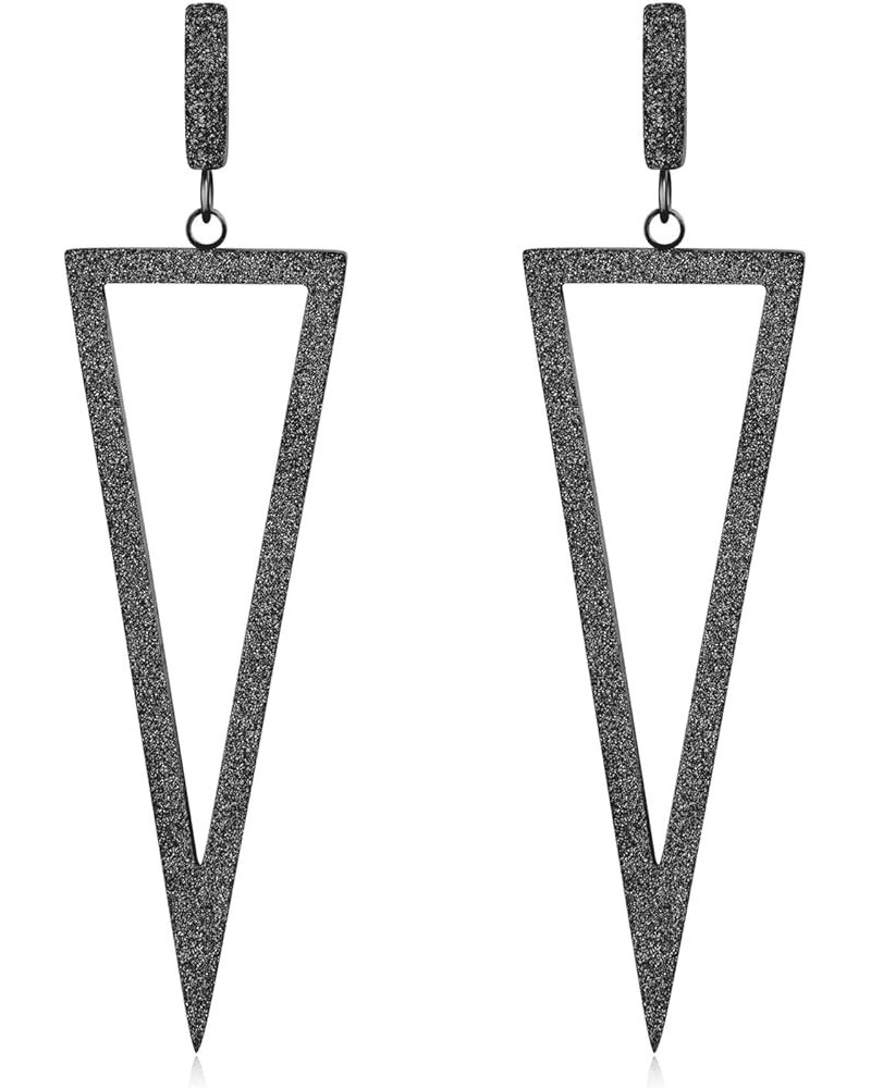 Women's Geometric Dangle Drop Earrings Statement Metal Triangle Rectangle Dangle Drop Earrings Jewelry Gift For Her Gold Silv...