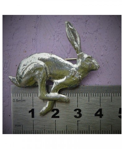 Hare Brooch, March Hare Brooch, Hare Jewelry, Handmade, by, William Sturt, in, Fine Pewter $20.01 Brooches & Pins