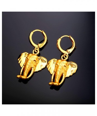 Women Girls Lucky Necklace Stainless Steel 18K Gold Plated Cute Dachshund/Elephant/Pig Animal Pendant Africa Elephant Set $10...