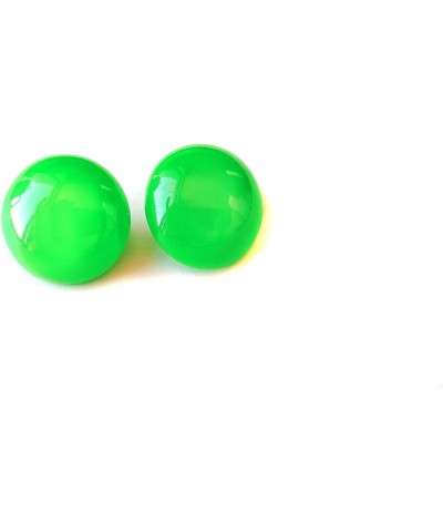 Clip-on Earrings Gumdrop Jelly Round Earrings Assorted Colors 1 inch Green $9.62 Earrings