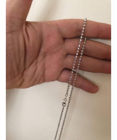 Solid 925 Sterling Silver Moon Cut Ball Bead Chain - 2.5mm - 18-30" - Made In Italy 18.0 Inches $39.03 Necklaces