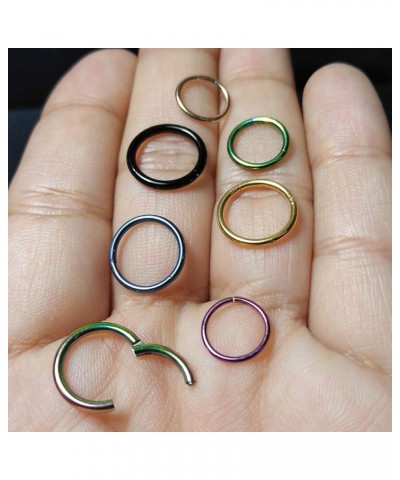 Segment Clicker Ring |Nose Septum Lip Tragus Ear Lobe Eyebrow Piercing | 4G 2G 0G 00G 2G 4G 6G 8G 10G 12G 14G 16G 18G 20G | 3...