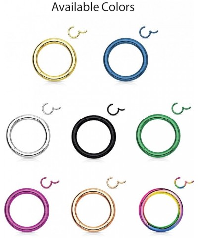 Segment Clicker Ring |Nose Septum Lip Tragus Ear Lobe Eyebrow Piercing | 4G 2G 0G 00G 2G 4G 6G 8G 10G 12G 14G 16G 18G 20G | 3...