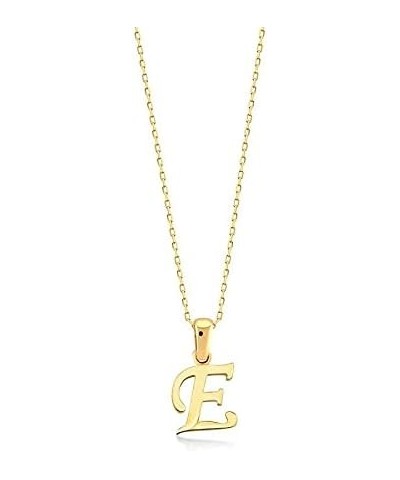 14K Solid Gold Custom Script Initial Necklace | 14 Gold Letter Pendant Necklace for Women, A-Z, All Letters, 18 E $70.98 Neck...