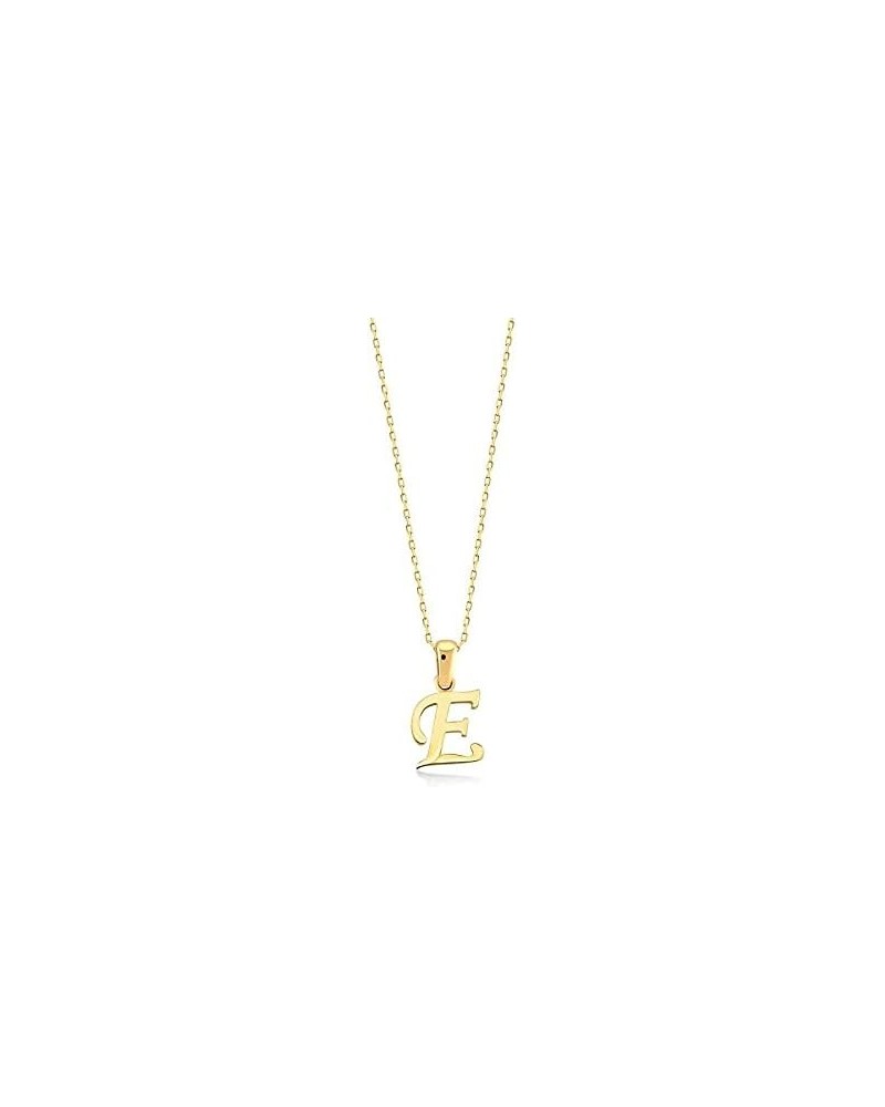 14K Solid Gold Custom Script Initial Necklace | 14 Gold Letter Pendant Necklace for Women, A-Z, All Letters, 18 E $70.98 Neck...